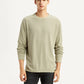 Men's Solid Beige Crew Neck Sweatshirt - Styleshot View