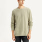Men's Solid Beige Crew Neck Sweatshirt - Front View