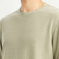Men's Solid Beige Crew Neck Sweatshirt - Detail View