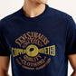Men's Typographic Print Slim Fit T-shirt - Detail View