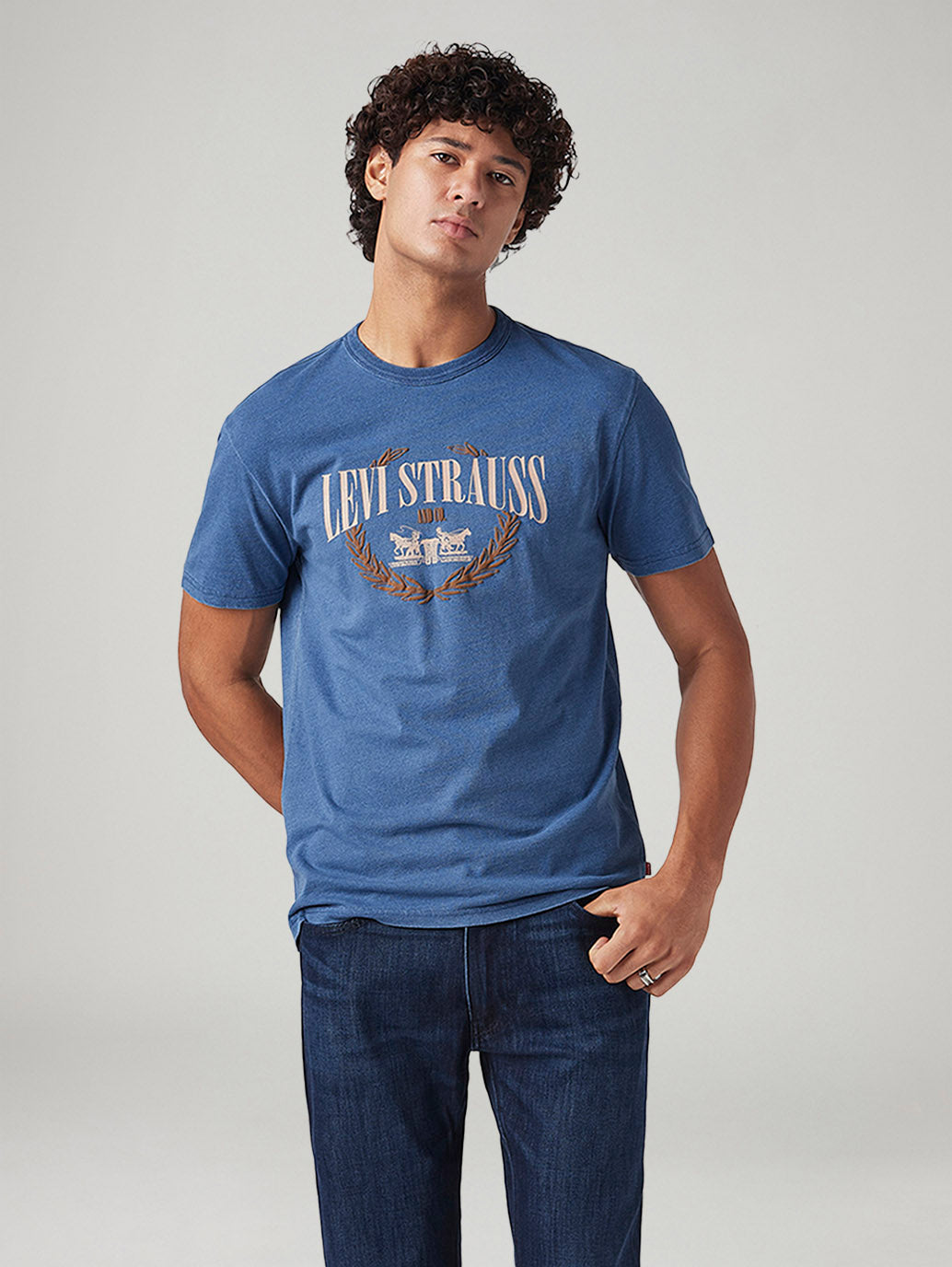 Men's Logo Printed Regular Fit T-Shirt