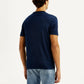 Men's Brand Logo Navy Crew Neck T-shirt - Back View