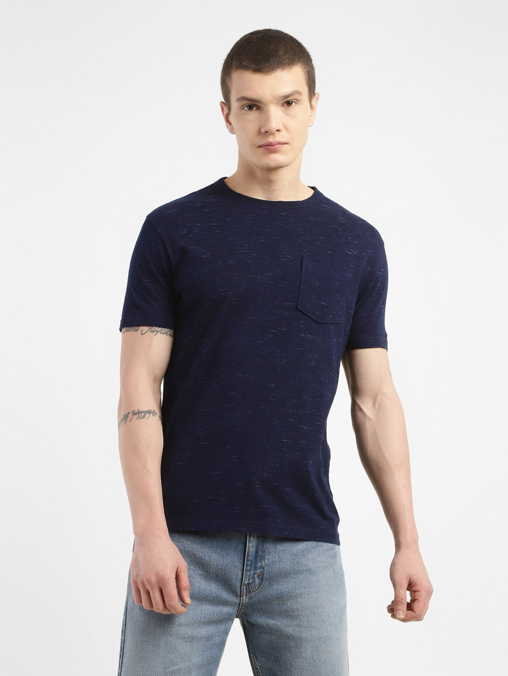 Men's Self Design Regular Fit T-shirt