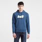 Men's Solid Blue Hooded Sweatshirt