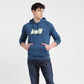 Men's Solid Blue Hooded Sweatshirt - d0e3855d-8f99-4f82-b65e-9b21d752f512 View