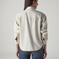 Women's Solid Relaxed Fit Denim Shirt - Back View