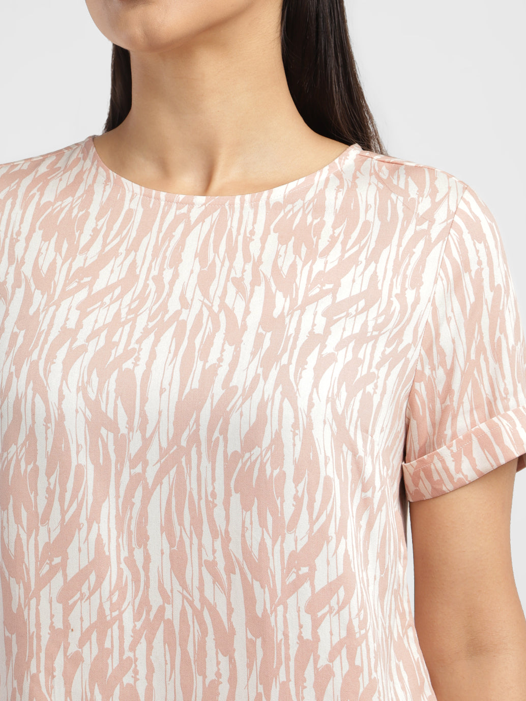 Women's Abstract Round Neck T-shirt