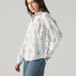 Women's Floral Regular Fit Collar Neck Top - Side View