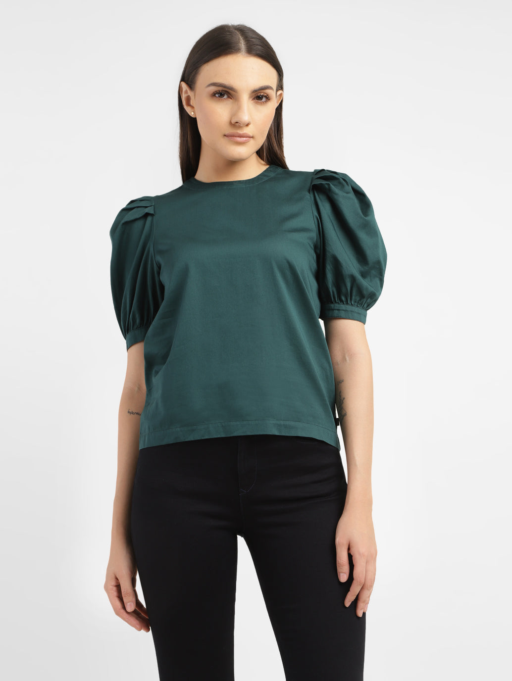 Women's Solid Round Neck Top