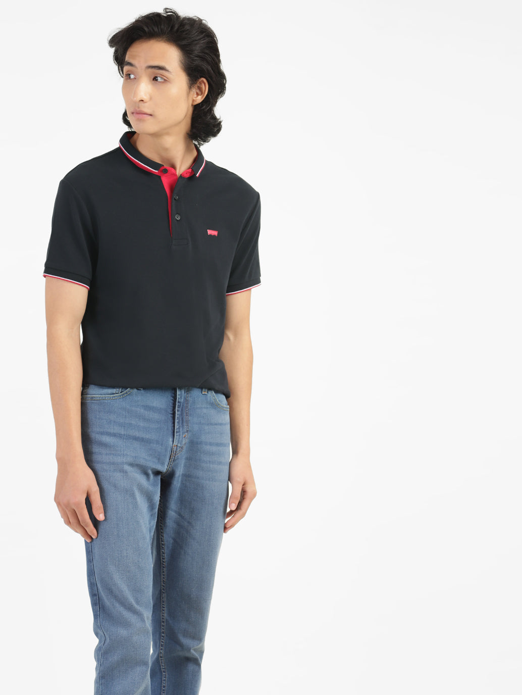Men's Black Polo Collar T-Shirt - ebffb082-b6f1-4610-92d0-06c9f7b6a0b4 View
