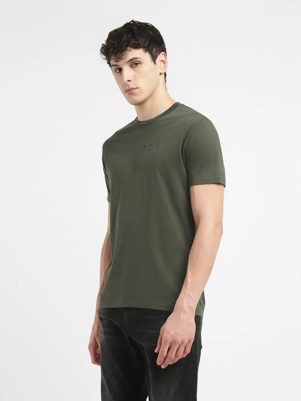 Men's Typographic Print Slim Fit T-shirt