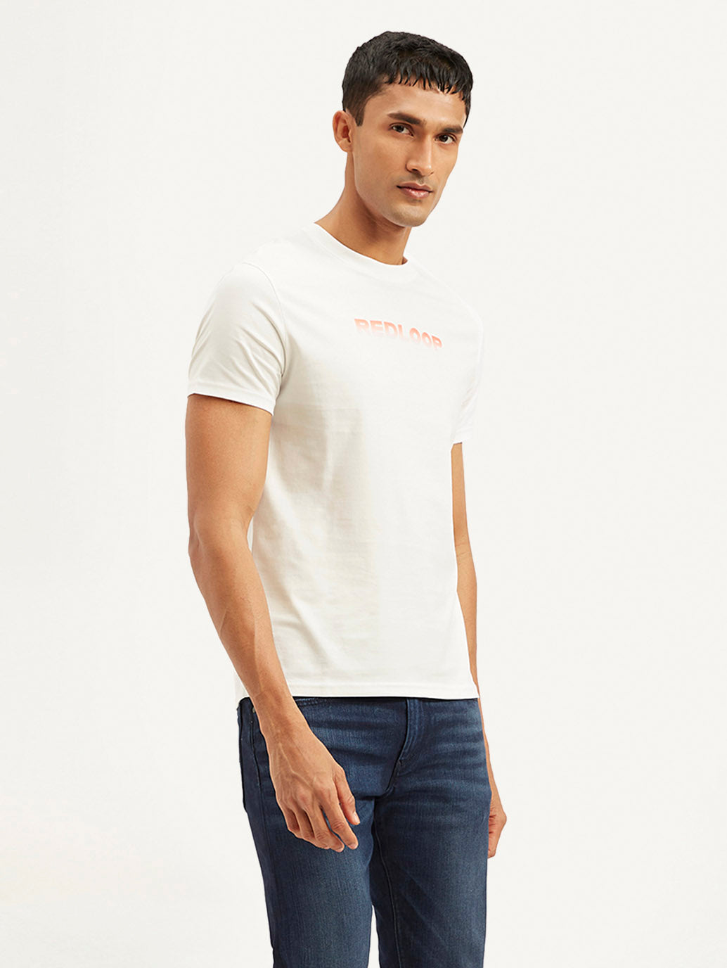 Men's Redloop Typographic Print Slim Fit T-shirt - d5dd41e2-24e2-49b6-8f8c-21a563c7fa56 View