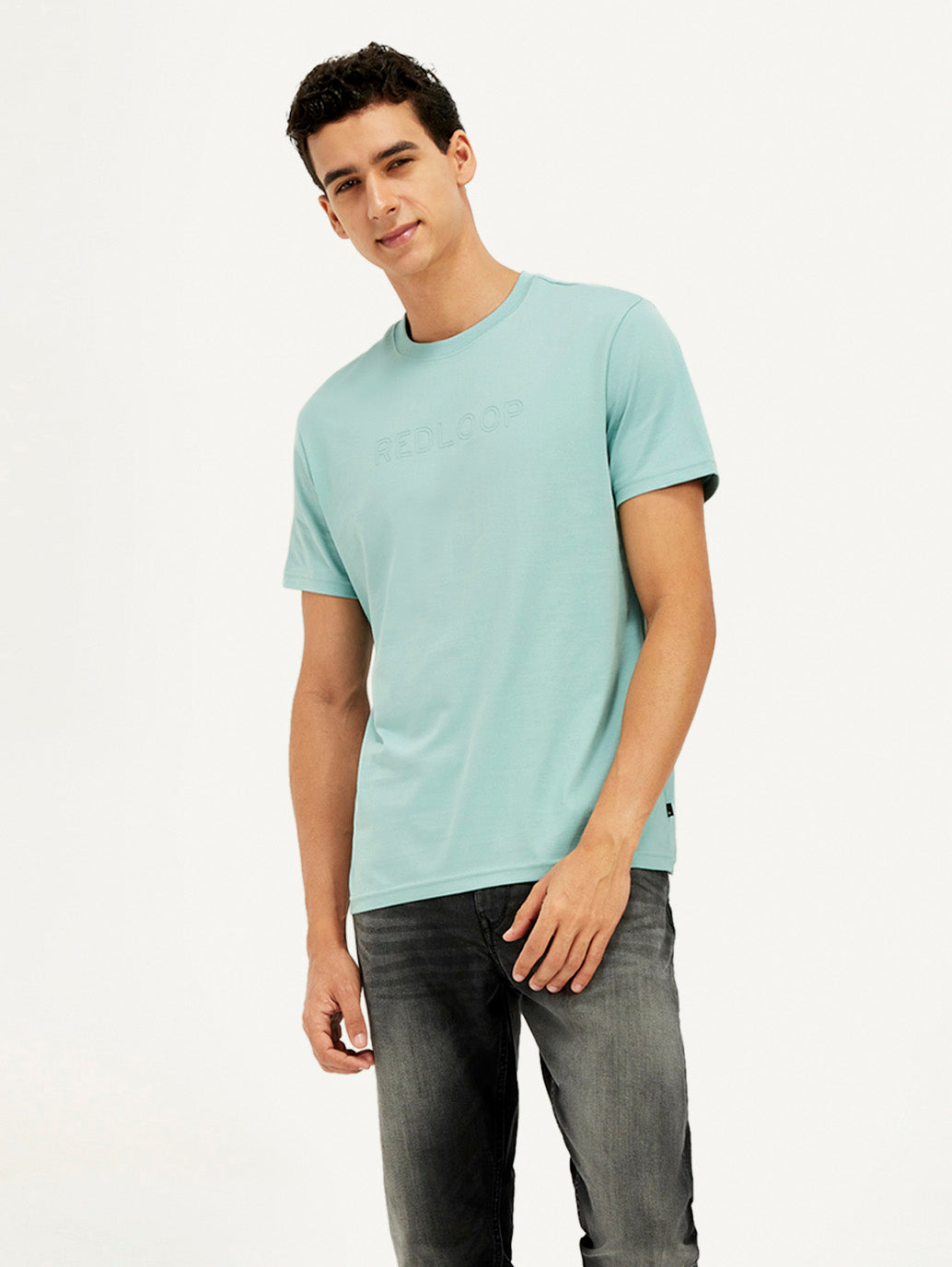 Men's Redloop Printed Slim Fit T-Shirt - Styleshot View