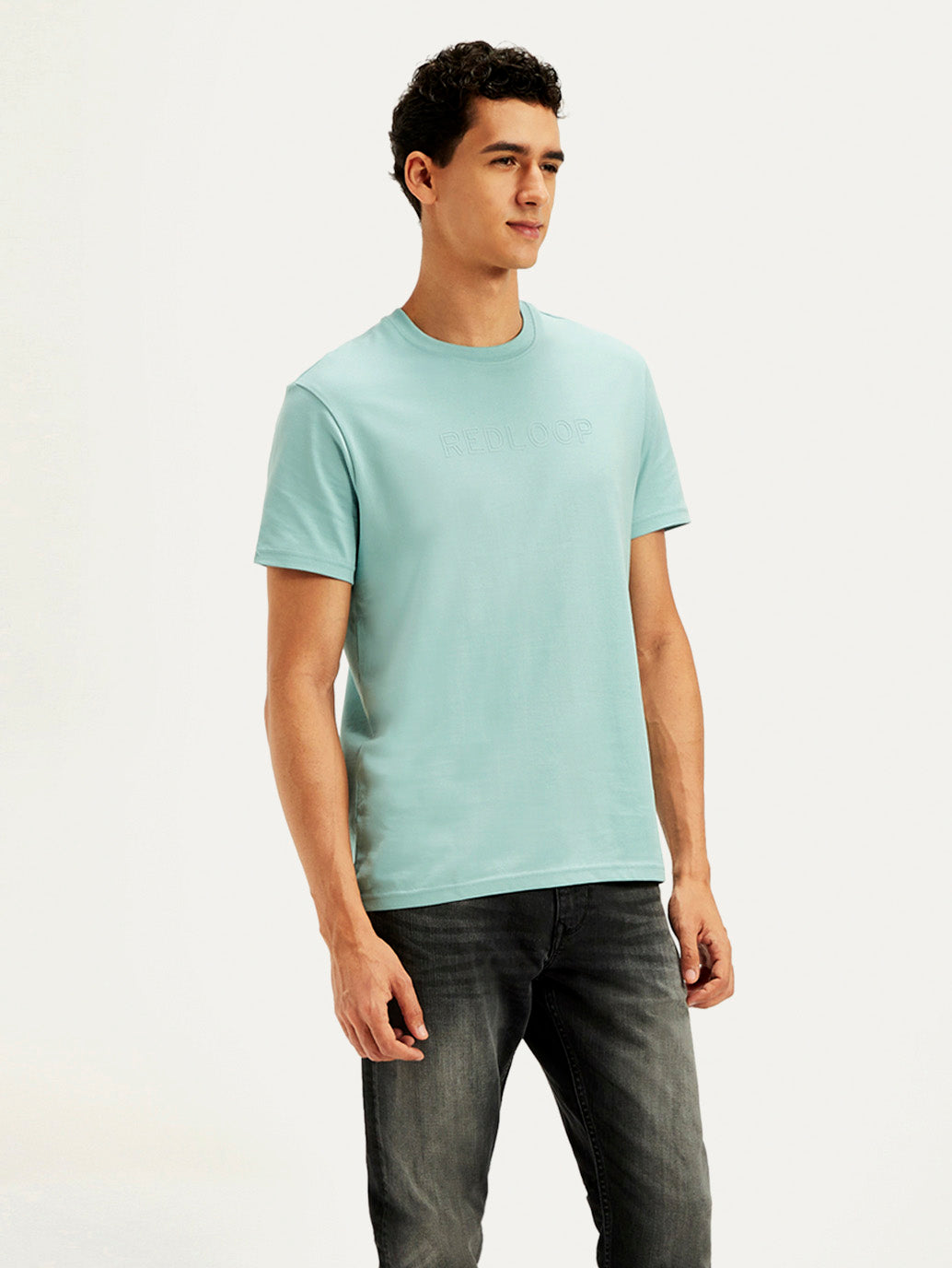 Men's Redloop Printed Slim Fit T-Shirt - Side View