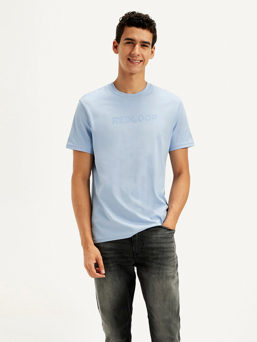Men's Redloop Printed Slim Fit T-Shirt - Styleshot View