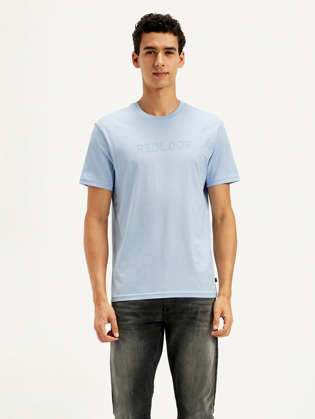 Men's Redloop Printed Slim Fit T-Shirt - Front View
