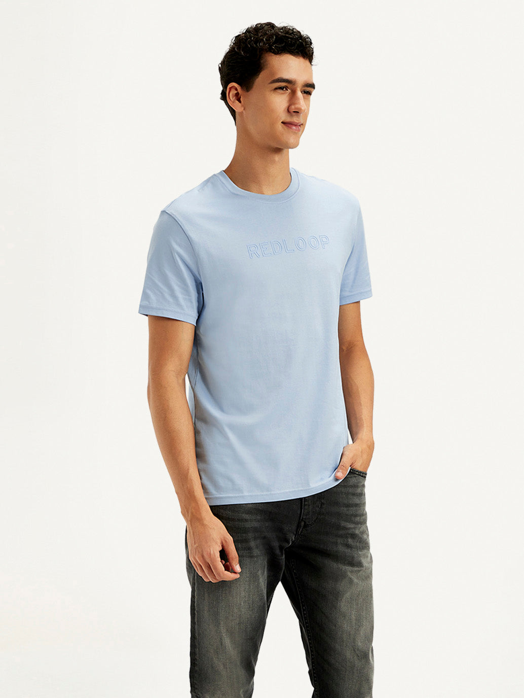 Men's Redloop Printed Slim Fit T-Shirt - Side View