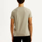 Men's Redloop Typography Beige Slim Fit T-shirt - Back View