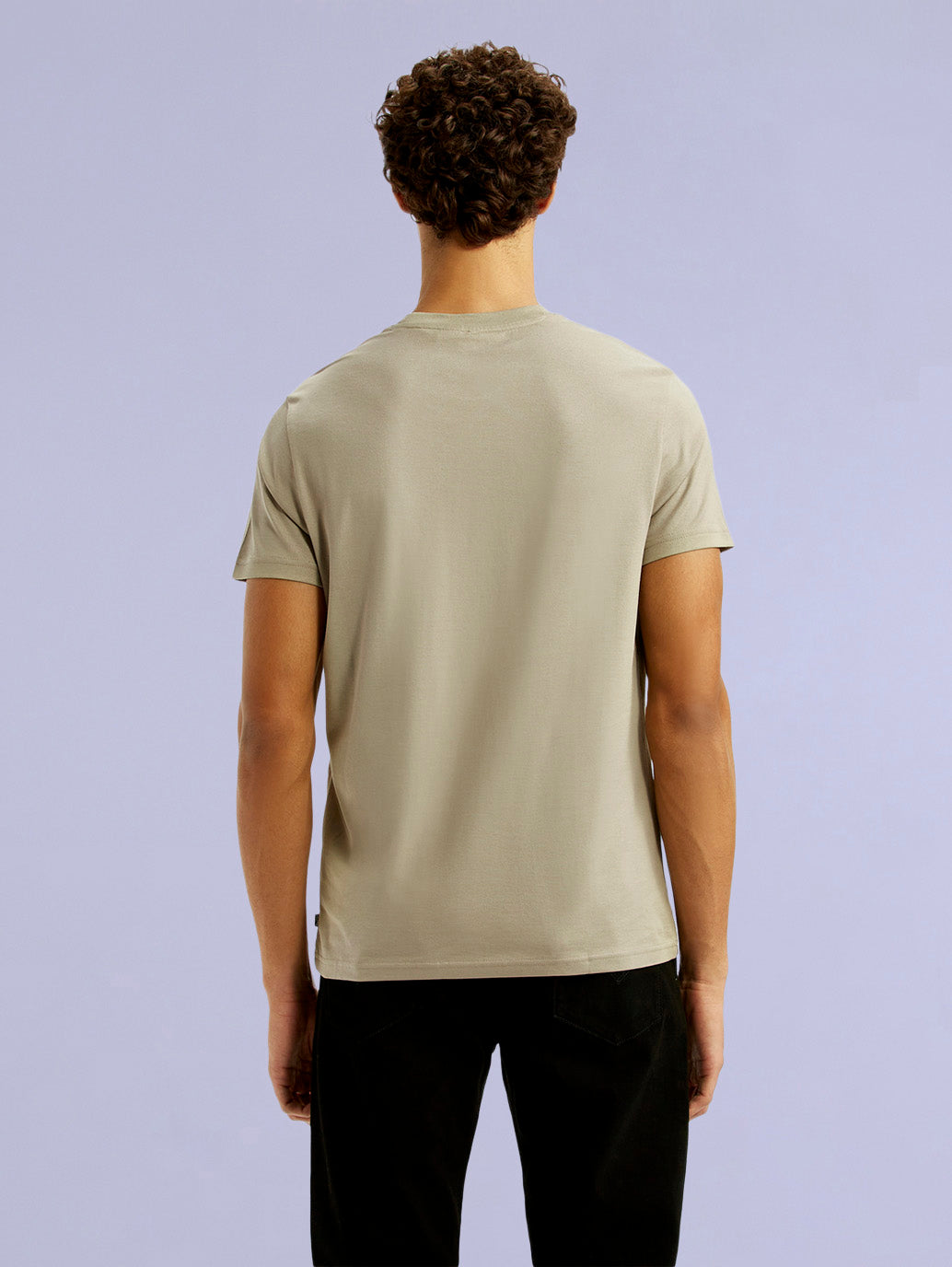 Men's Redloop Typography Beige Slim Fit T-shirt - a49db625-bccd-40d6-8f44-c7b3d715b988 View