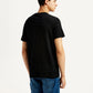 Men's Graphic Print Black Slim Fit T-shirt - Back View