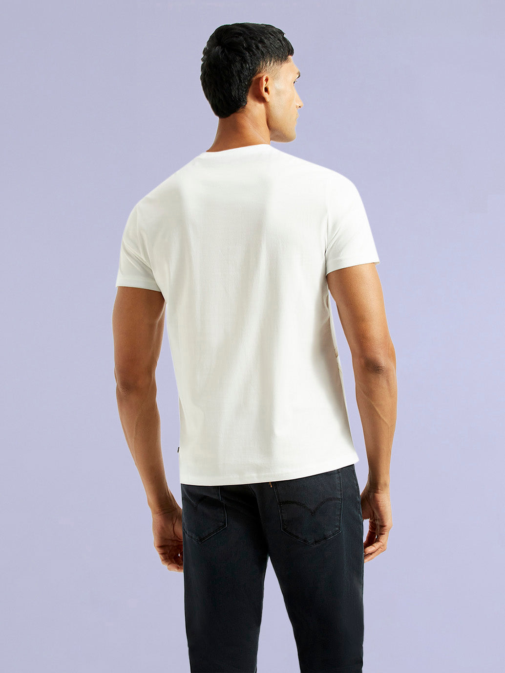 Men's Redloop Floral White Slim Fit T-shirt - 64737072-96b4-4f2c-b19c-b59e720d3654 View