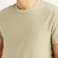 Men's Solid Beige Slim Fit T-shirt - Detail View