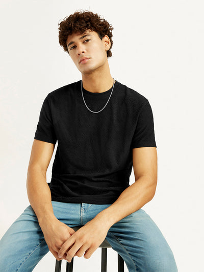 levi's Men's Redloop Solid Black Slim Fit T-shirt-picture-43