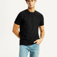 Men's Redloop Solid Black Slim Fit T-shirt - Styleshot View