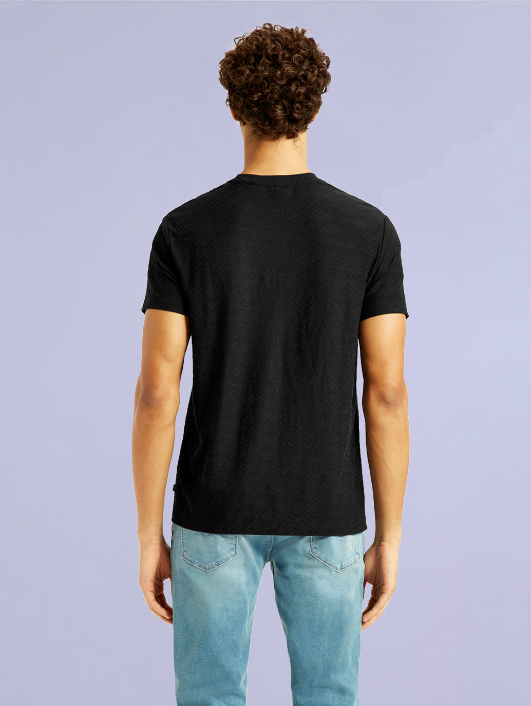 Men's Redloop Solid Black Slim Fit T-shirt - 126e2d4f-909b-4081-972d-a4a23231f734 View