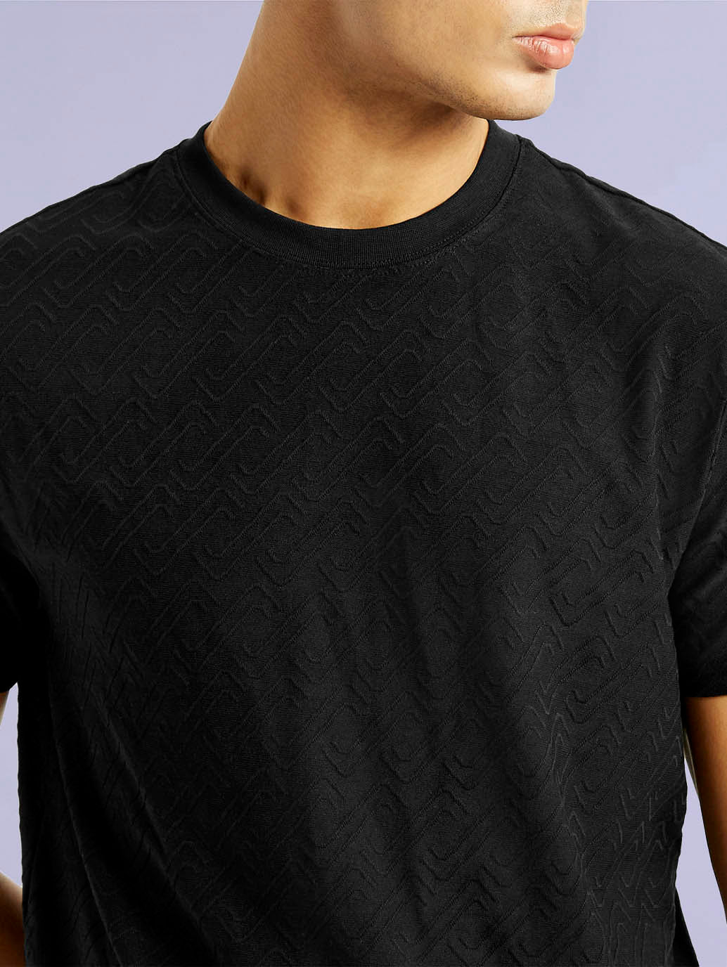 Men's Redloop Solid Black Slim Fit T-shirt - a095d205-cb49-492b-b12f-36a15736ec51 View