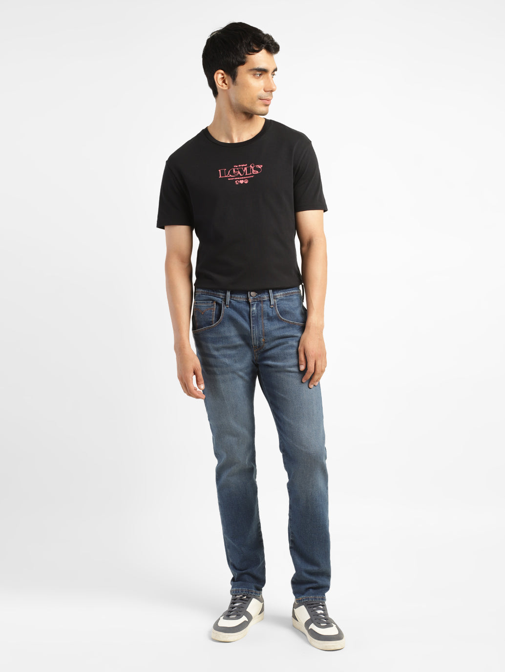 Men's 512 Blue Slim Tapered Fit Mid Rise Jeans