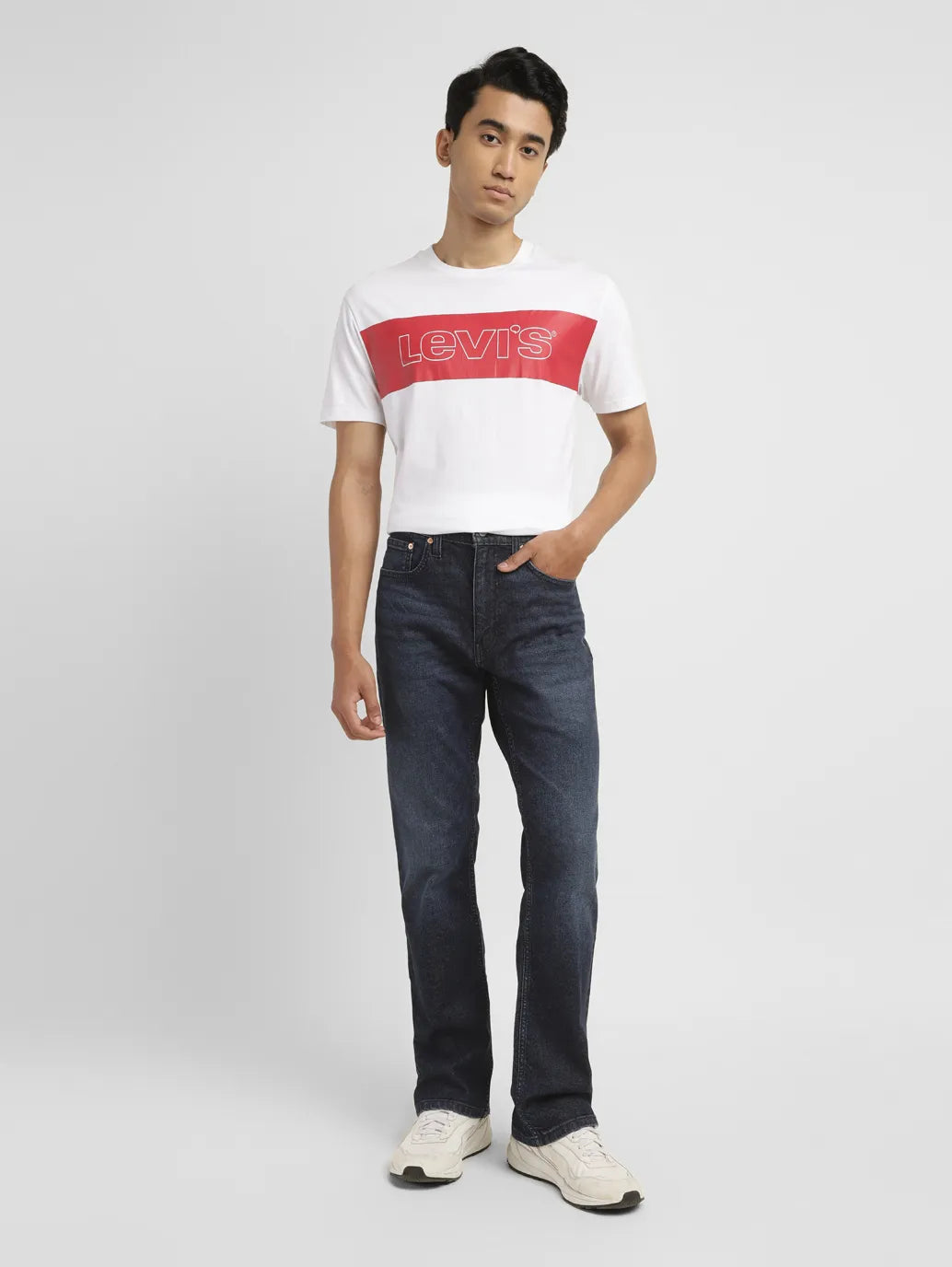 Men's 527 Blue Bootcut Fit Mid Rise Jeans