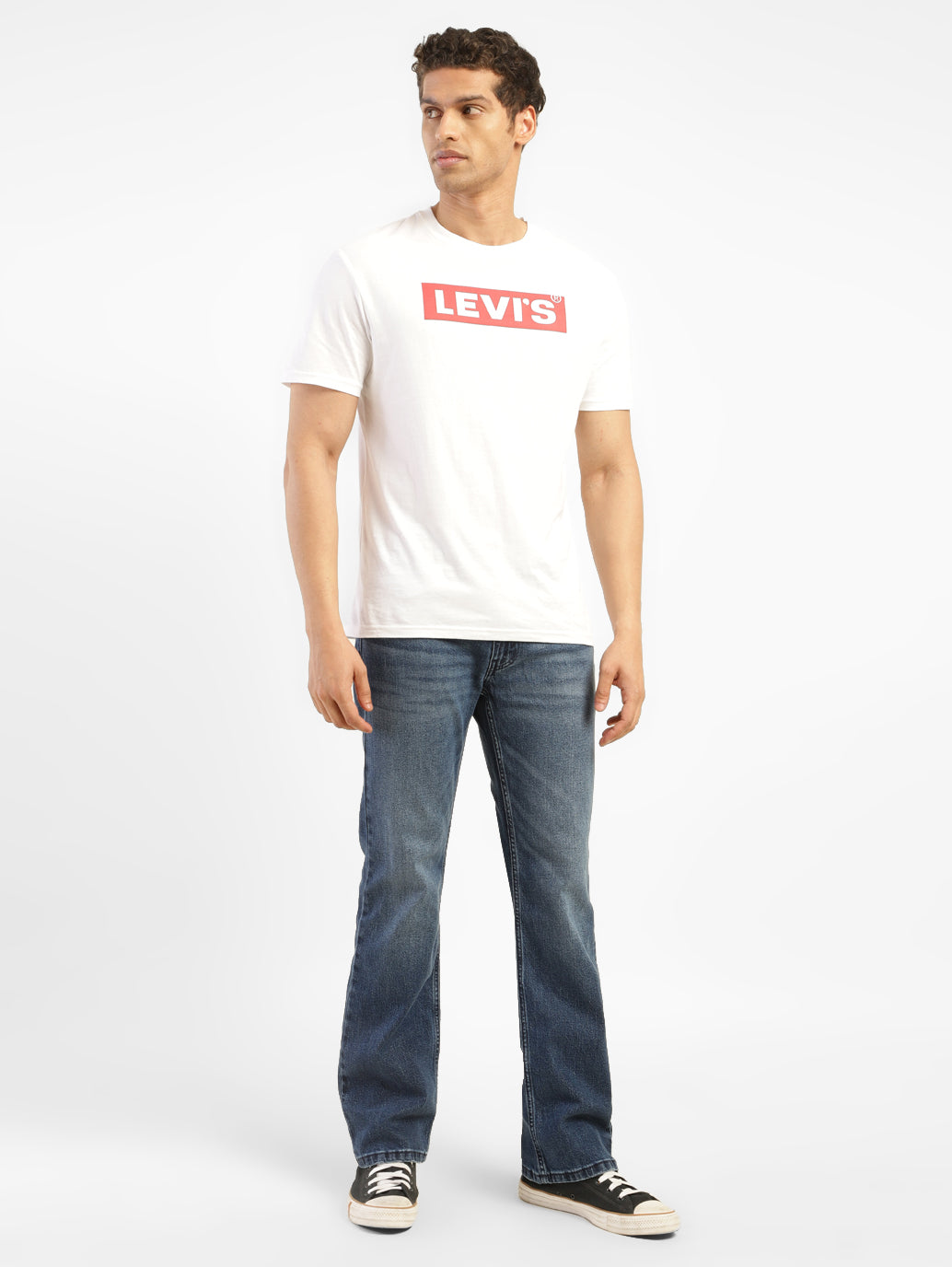 Men's 527 Blue Bootcut Fit Mid Rise Jeans