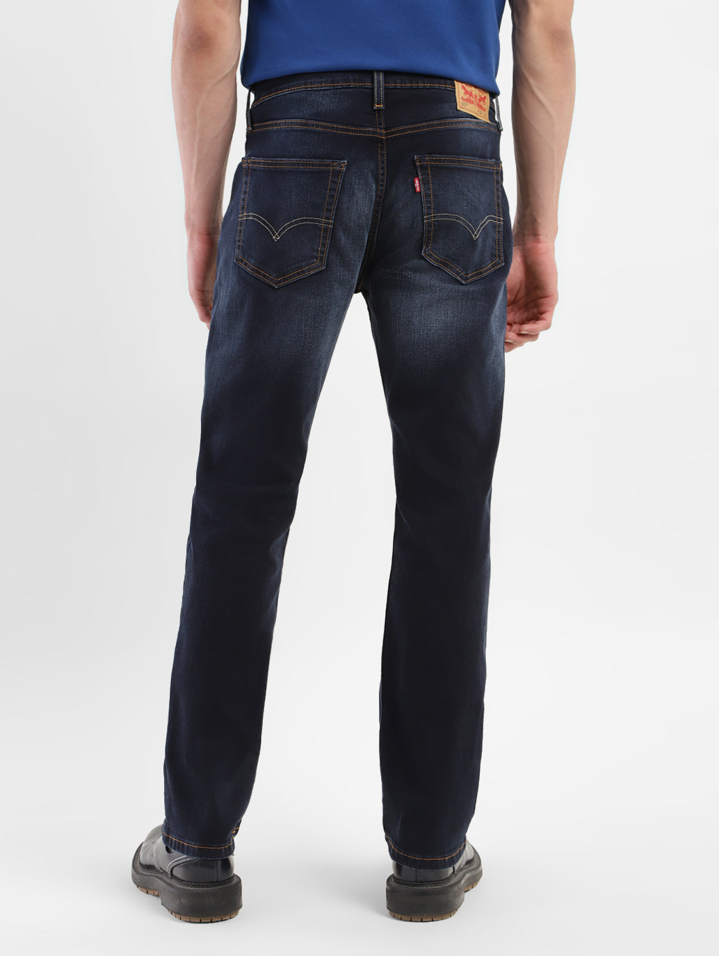 Men's 527 Navy Slim Bootcut Fit Jeans