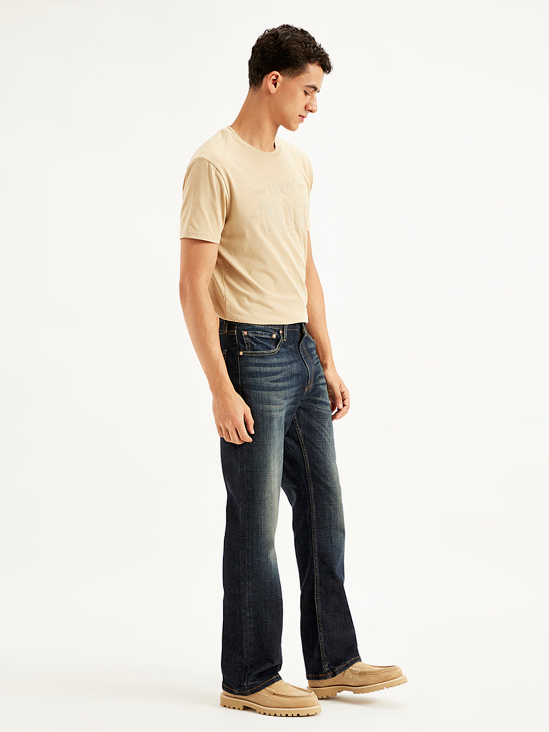 Men's 527 Slim Bootcut Fit Navy Jeans