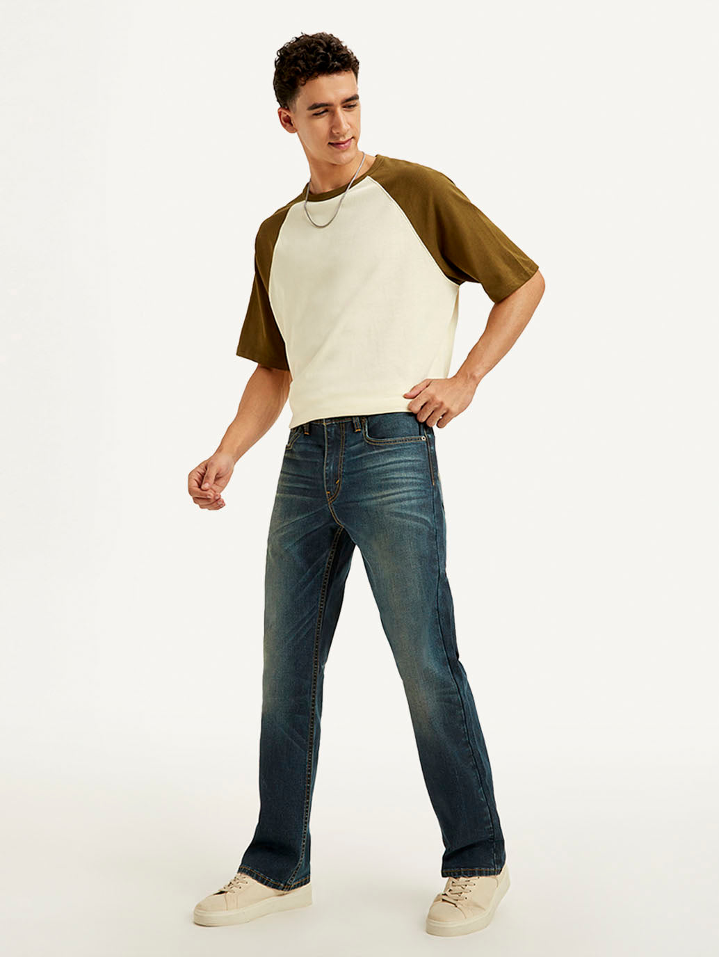 Men's 527 Blue Bootcut Fit Mid Rise Jeans