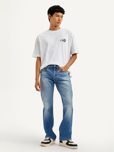Men's 527 Blue Bootcut Fit Mid Rise Jeans