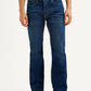 Men's 527 Dark Blue Slim Bootcut Fit Mid Rise Jeans - Front View