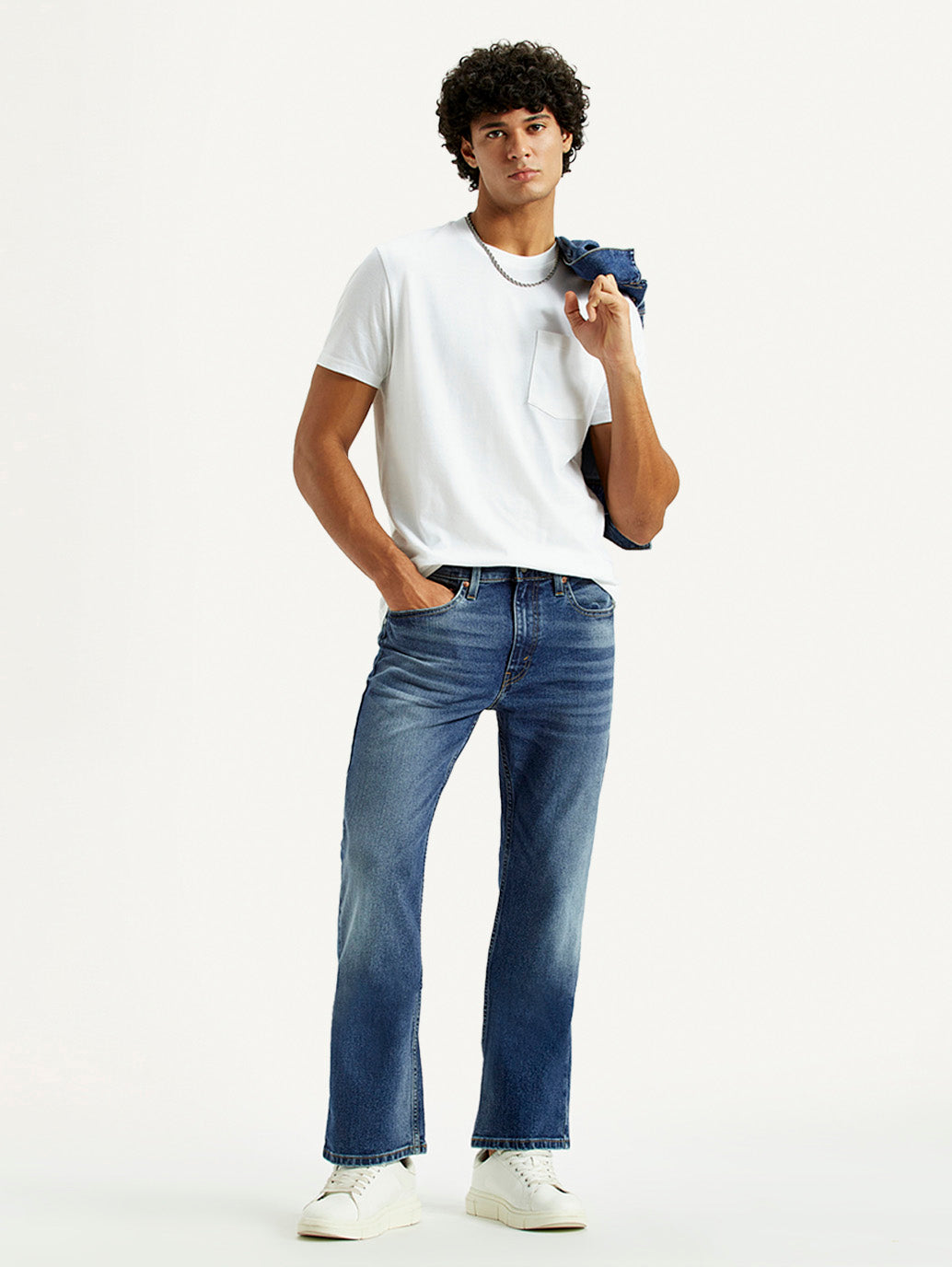 Men's 527 Med Indigo Bootcut Fit Mid Rise Kooltex Jeans