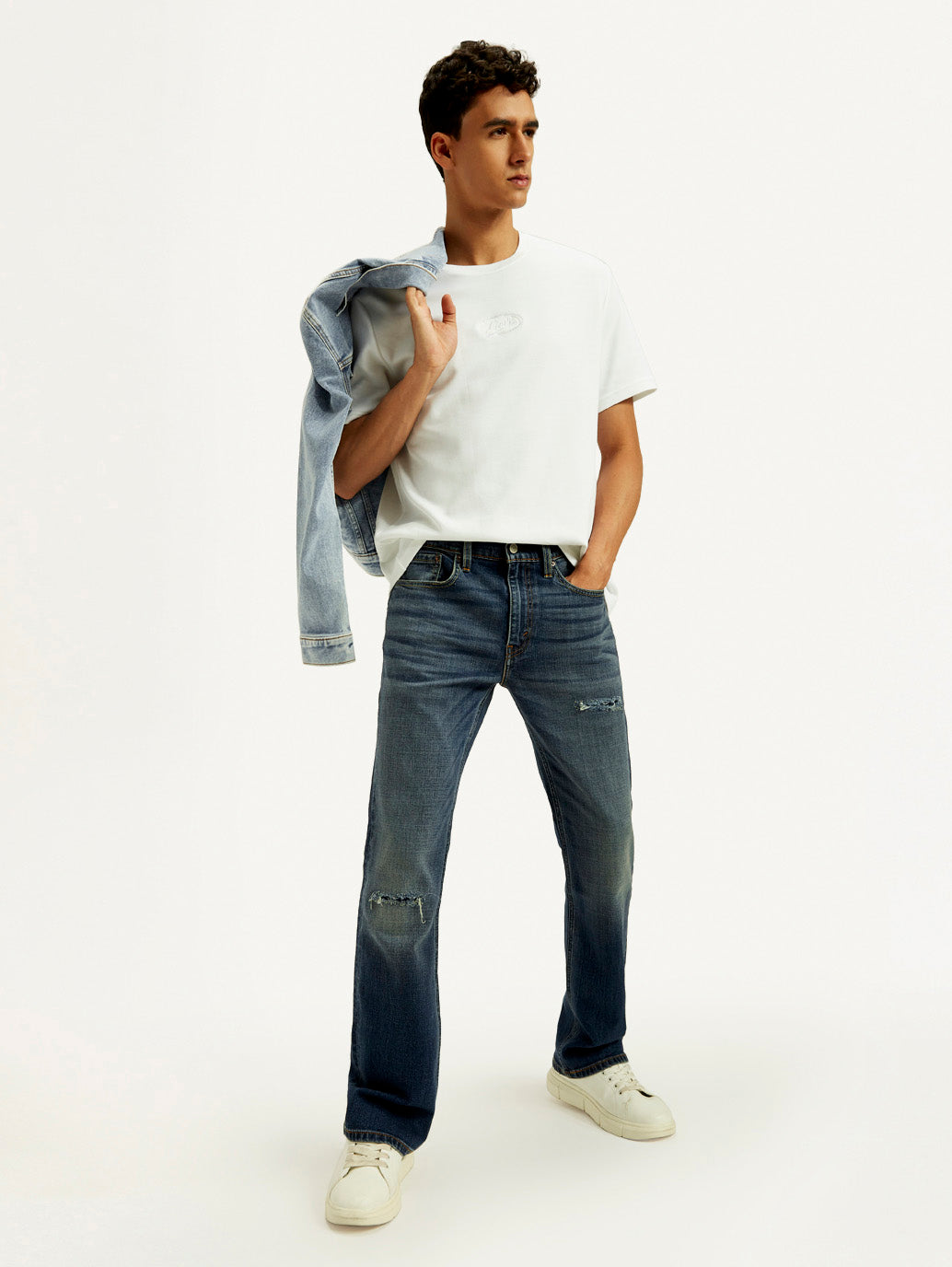 Men's Tinted 527 Dark Indigo Bootcut Fit Mid Rise Jeans