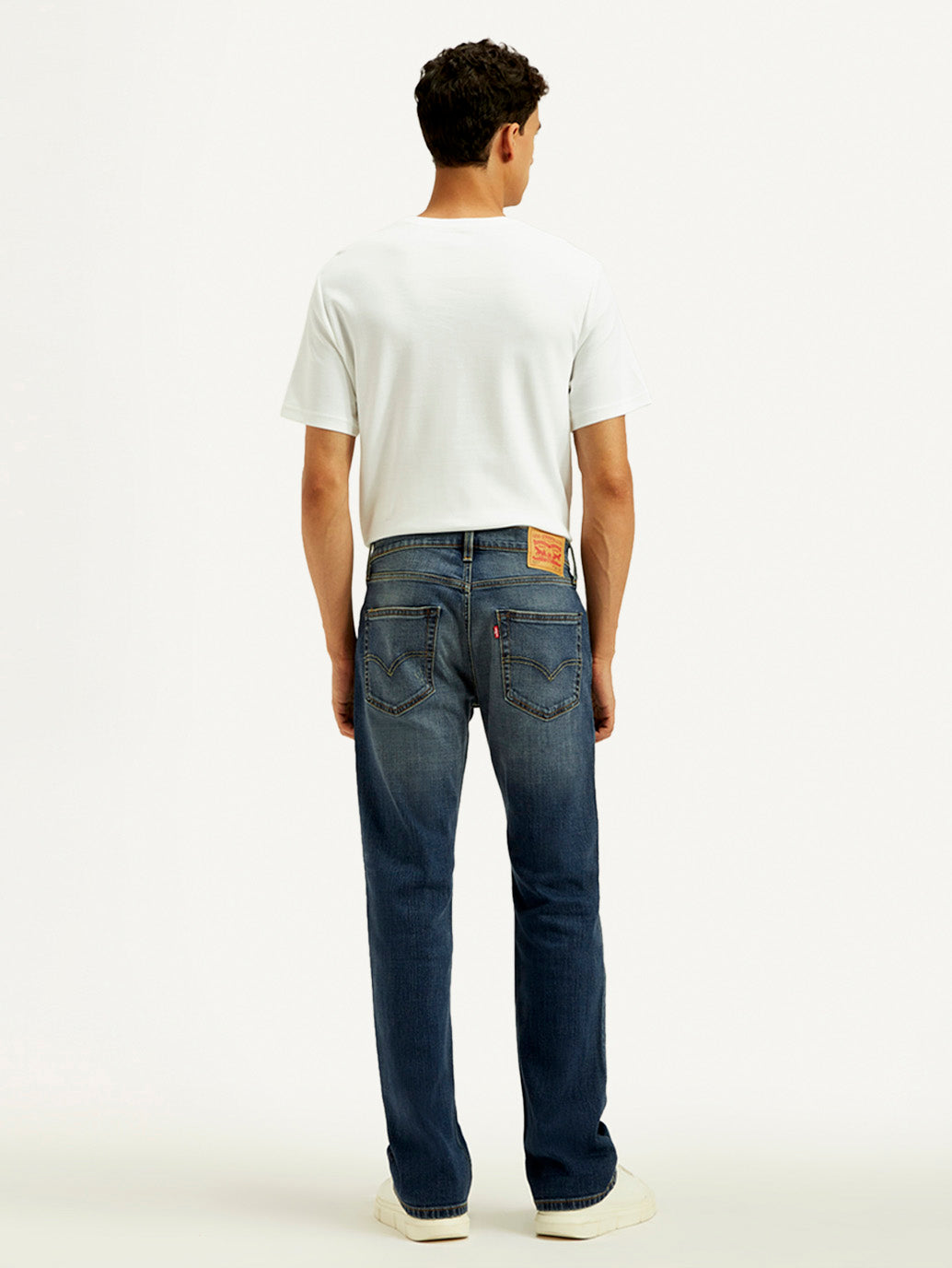 Men's Tinted 527 Dark Indigo Bootcut Fit Mid Rise Jeans - Back View