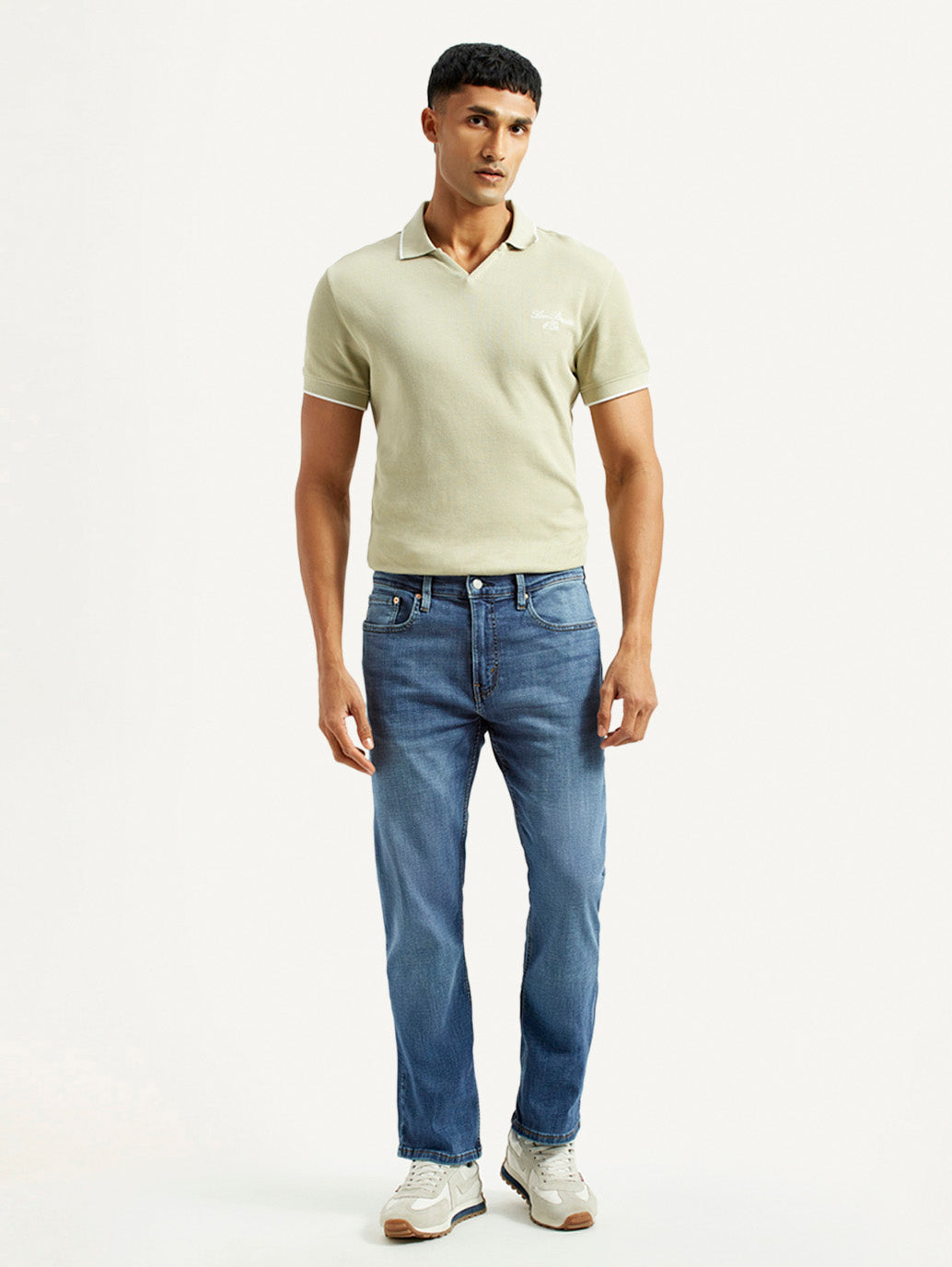 Men's 527 Blue Bootcut Fit Mid Rise Jeans - Front View