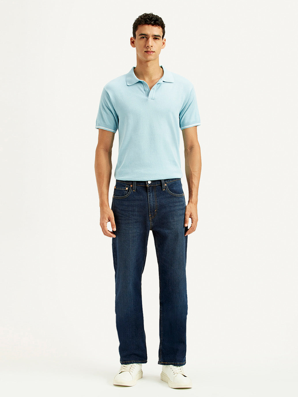 Men's 527 Dark Indigo Bootcut Fit Mid Rise Jeans - Front View