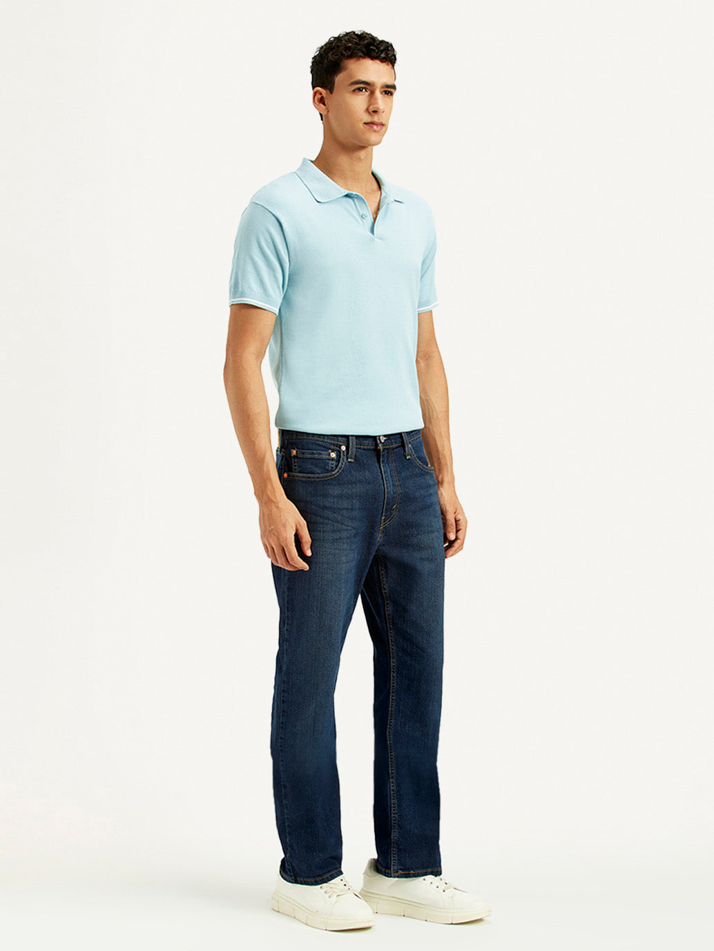 Men's 527 Dark Indigo Bootcut Fit Mid Rise Jeans - Side View