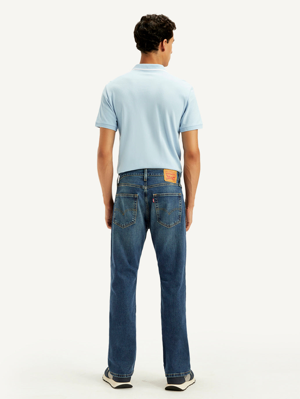 Men's 527 Blue Bootcut Fit Mid Rise Jeans - Back View