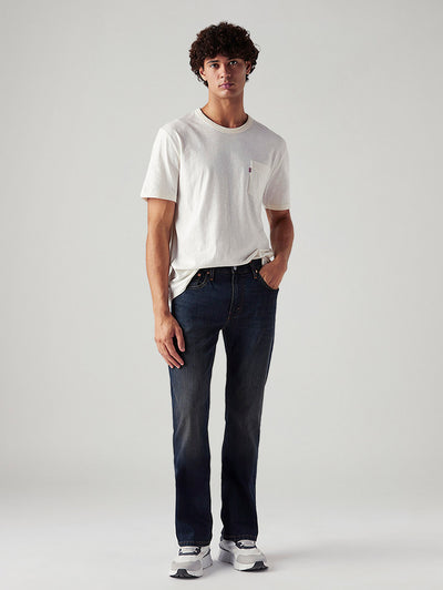 Men's Tinted 527 Navy Bootcut Mid Rise Jeans-image-6