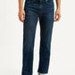 Men's 527 Dark Blue Slim Bootcut Fit Mid Rise Jeans - Front View