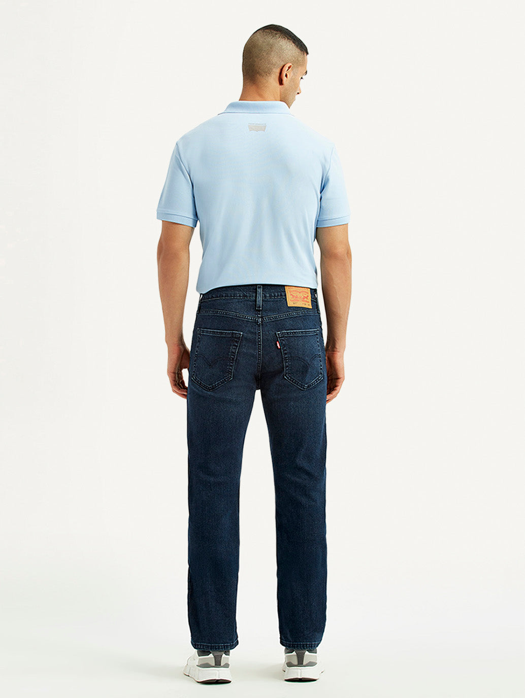 Men's 527 Dark Blue Slim Bootcut Fit Mid Rise Jeans - Back View