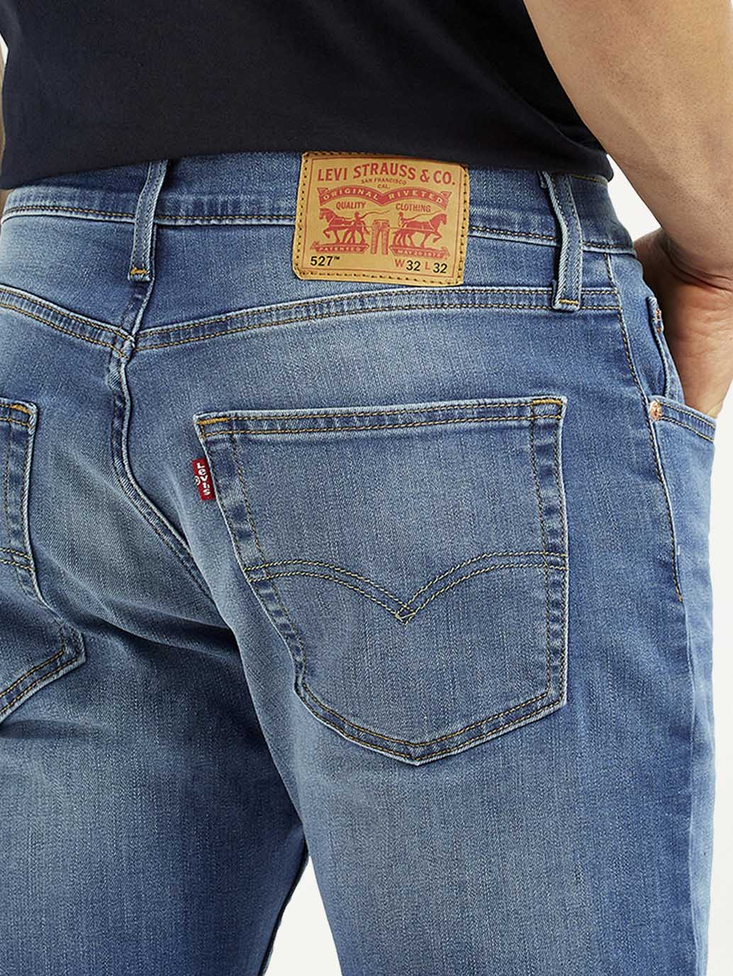Men's 527 Light Blue Slim Bootcut Fit Mid Rise Jeans - Detail View