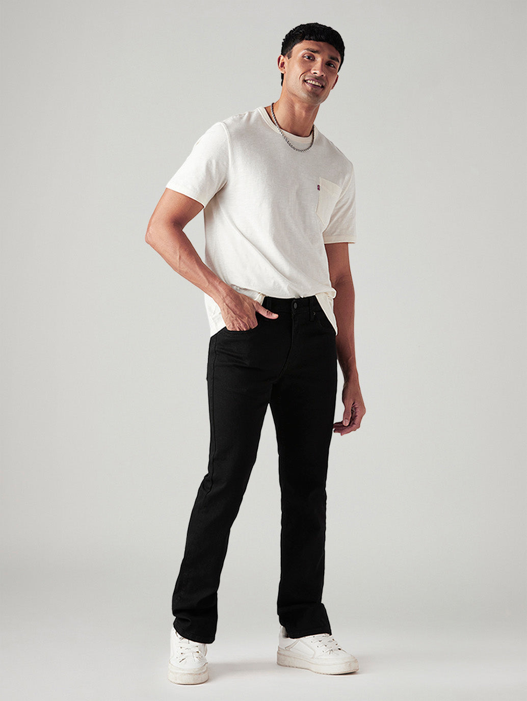 Men's 527 Black Bootcut Fit Mid Rise Jeans